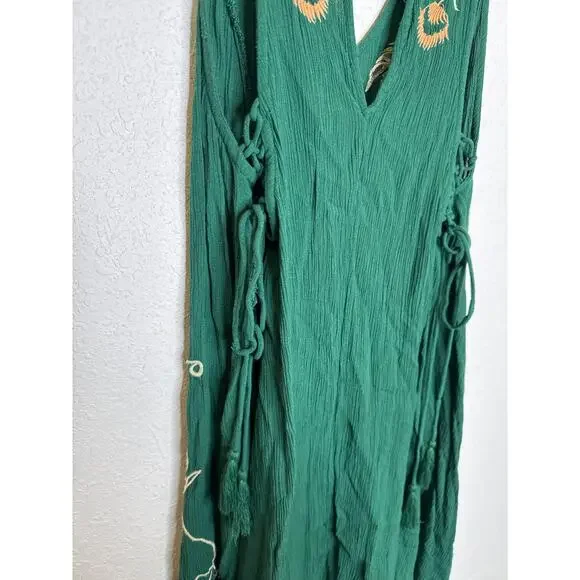 Free People Intimately Embroidered Mini Sleevless Crepe Tunic Dress EUC Sz M - Picture 8 of 16